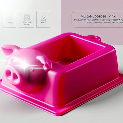 Molde de porco rosa fácil de limpar para rosa multiuso