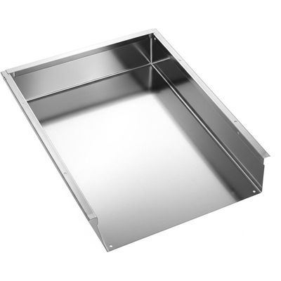 Panela de coleta de cinzas de fundo de acabamento prateado para remoção fácil de cinzas em ambientes industriais